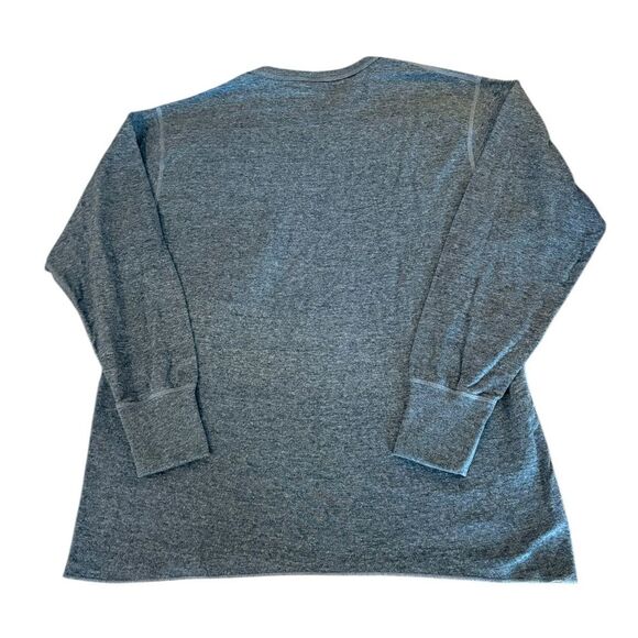 LL Bean Double Layer Long Sleeve Shirt Wool Blend Crew Neck Gray Mens XL - Picture 2 of 8